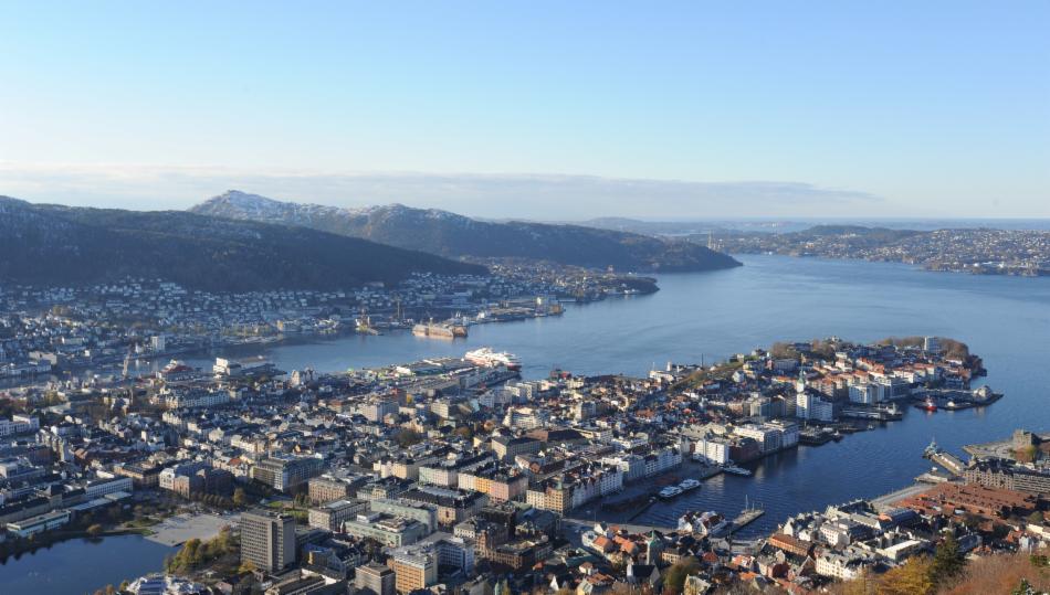 Bilde av utsikt fra Fløyen